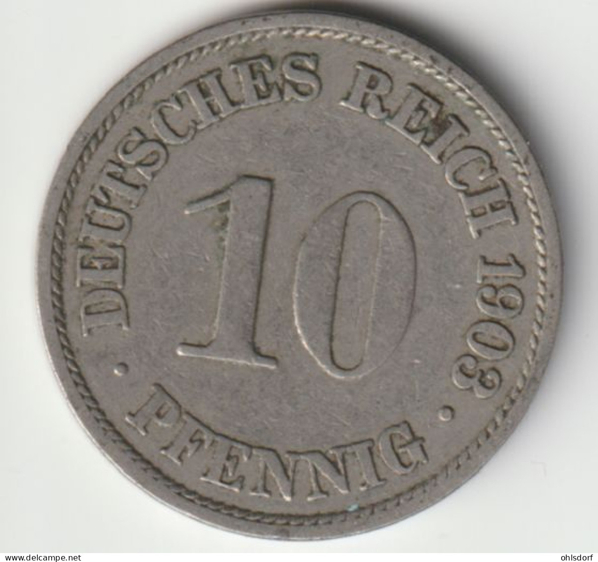 DEUTSCHES REICH 1903 A: 10 Pfennig, KM 12 - 10 Pfennig