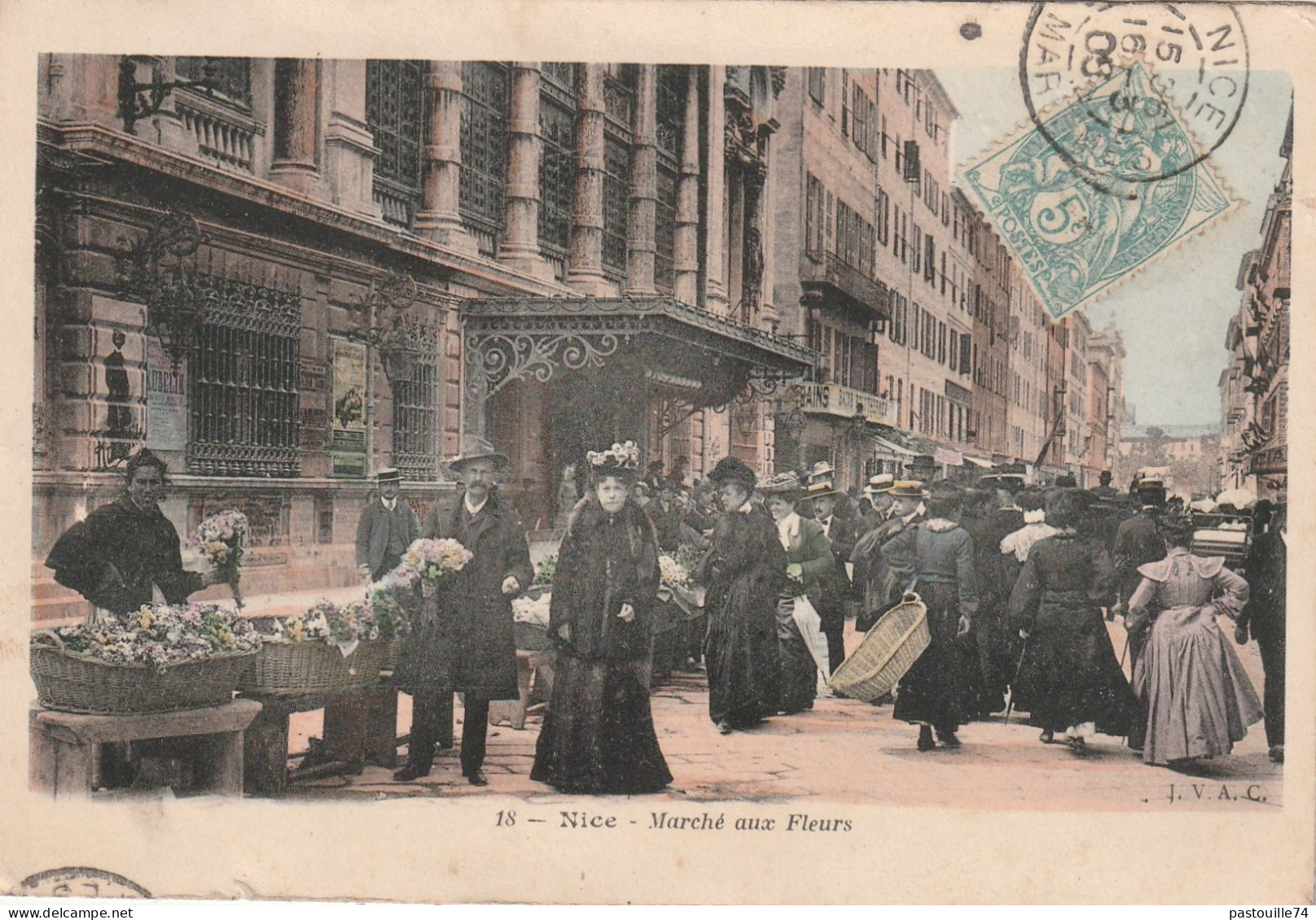 CPA :  14 X 9,5  -  NICE  -  Marché  Aux  Fleurs - Markets, Festivals