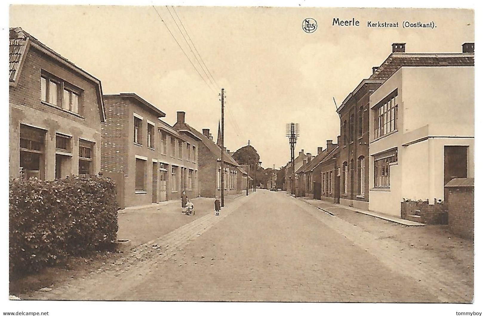 CPA Meerle, Kerkstraat (Oostkant) - Hoogstraten