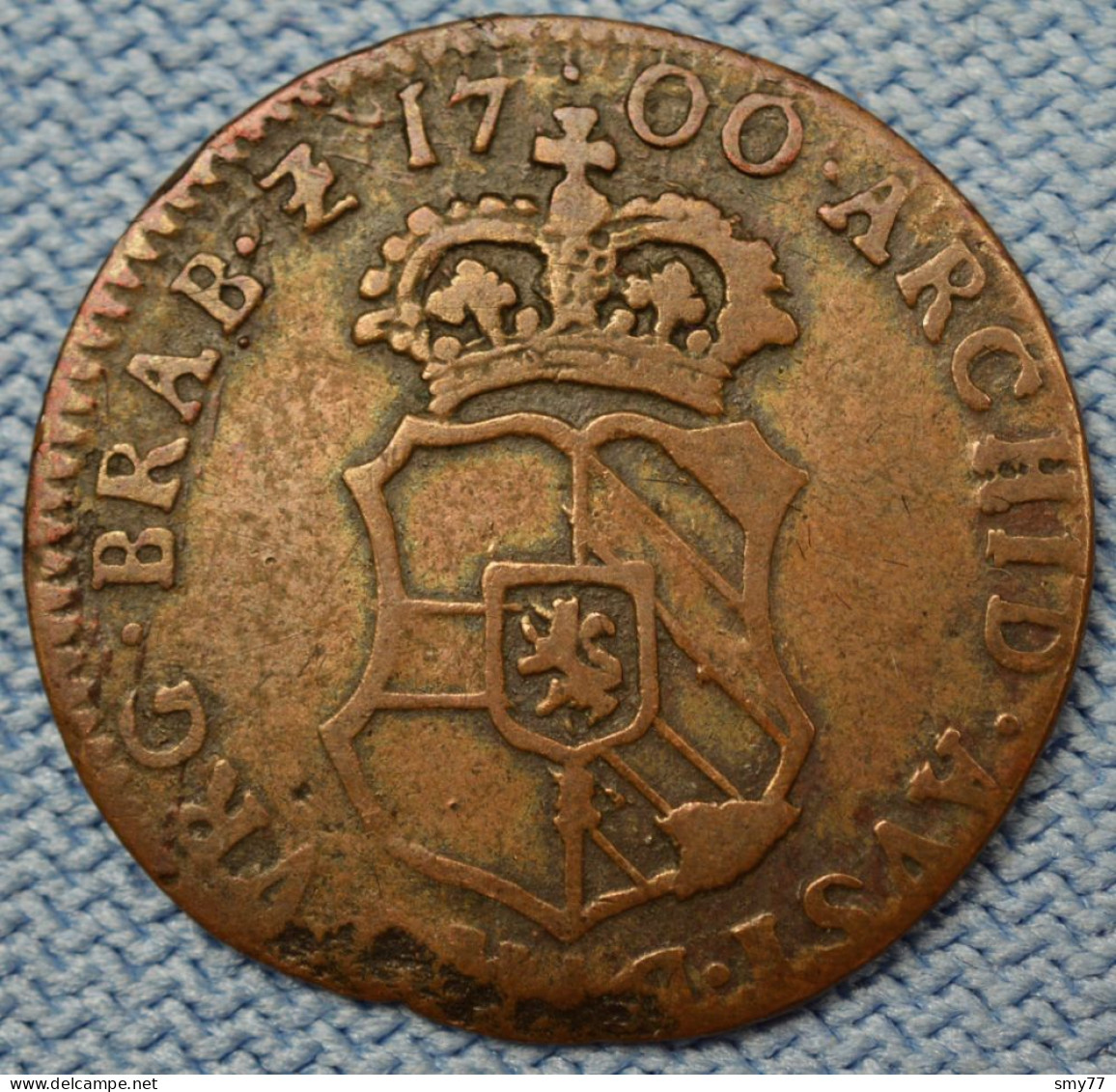 Brabant • Gigot / Duit  1700 • Charles II • Belgique / Belgium / Spanish Netherlands / Antwerp / 1/2 Liard • [24-567] - 1556-1713 Paesi Bassi Spagnoli