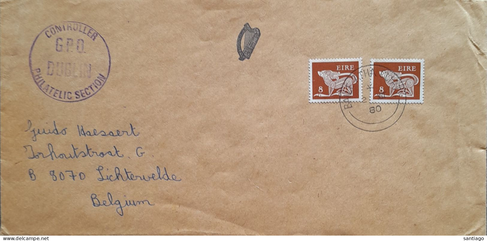 Brief Van De 3Controller Philatelic Section GPO Dublin/ Paar Nr 348 ( Yv ) - Cartas & Documentos