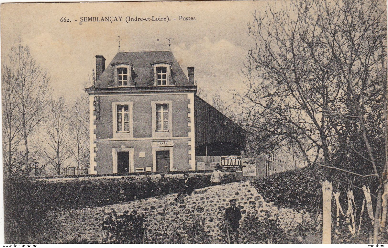 37  SEMBLANCAY. CPA. POSTES... ANIMATION. ANNÉE 1914 + TEXTE - Semblançay