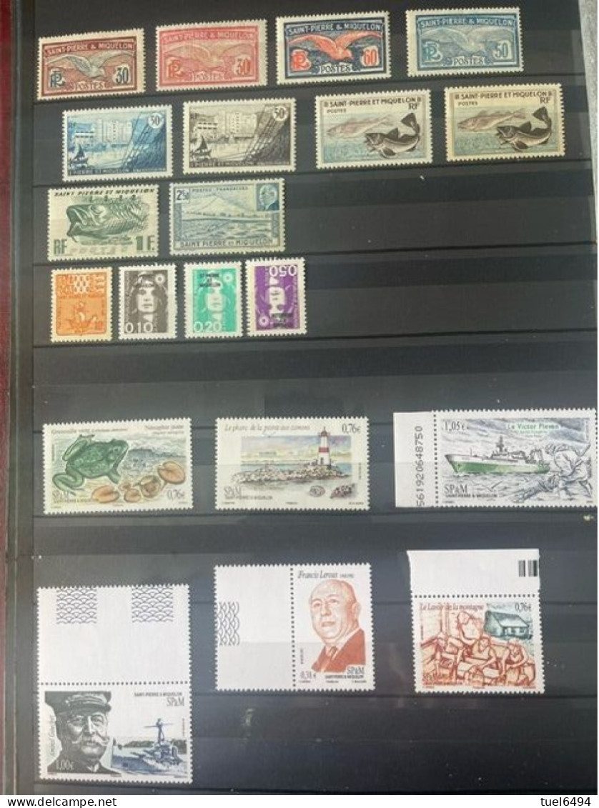 LOT DE TIMBRES DE SAINT PIERRE ET MIQUELON - Collections, Lots & Series