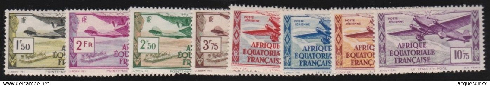 Afrique Equatoriale Française   .  Y&T   .    PA 1/8    .      *    .    Neuf Avec Gomme - Poste Aérienne
