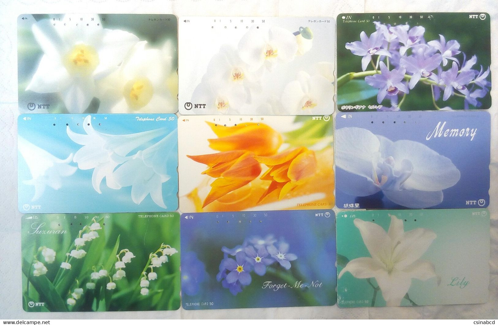 PHONECARD - 18 Japan  NTT Flower Phonecards Orchid Lily Forget-me-not Flowers Etc - Japan