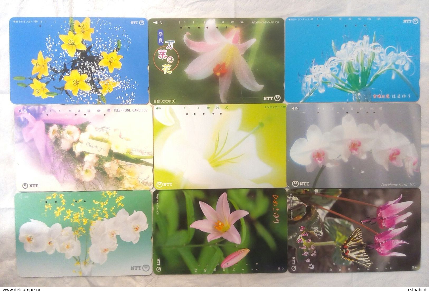 PHONECARD - 18 Japan  NTT Flower Phonecards Orchid Lily Forget-me-not Flowers Etc - Giappone