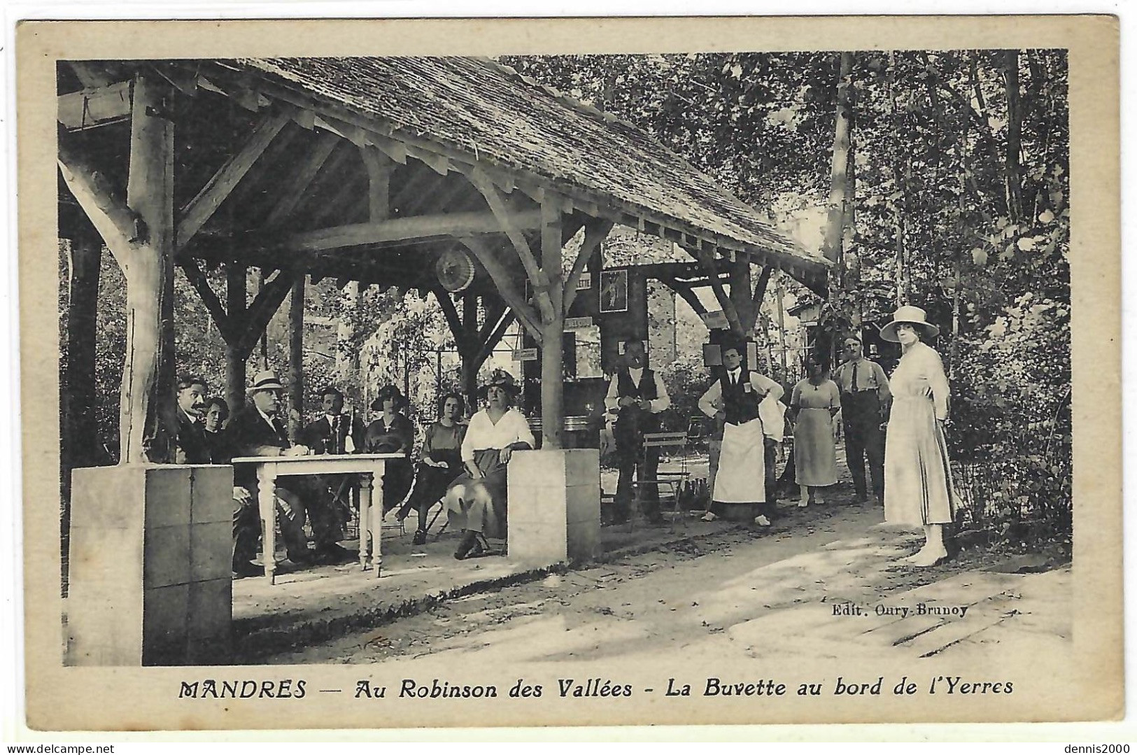 MANDRES (94) - Au Robinson Des Vallées - La Buvette Au Bord De L' Yerres - Ed. Oury, Brunoy - Mandres Les Roses