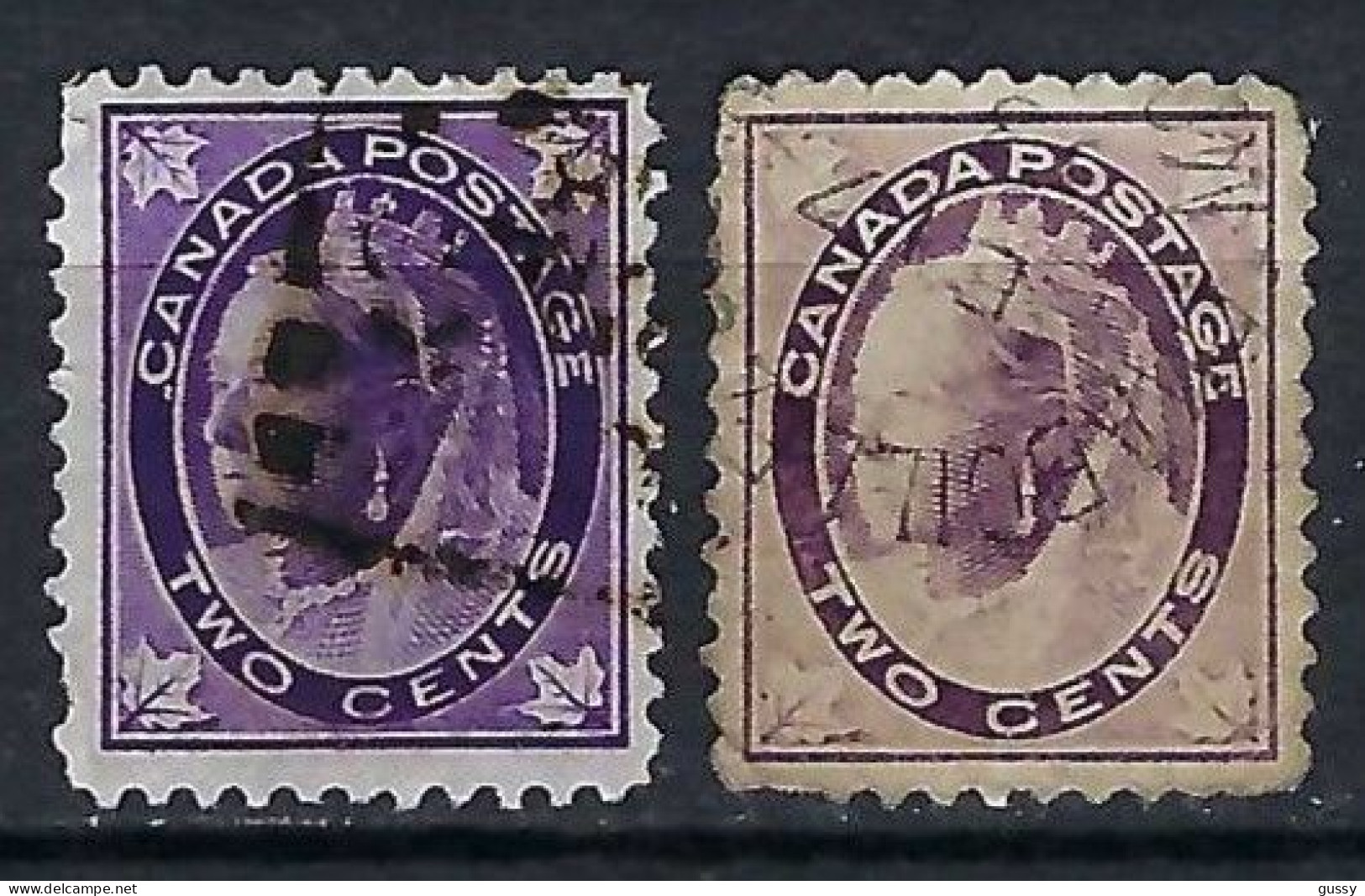 CANADA Ca.1897-98: Lot D' Obl., 2 Nuances - Gebraucht