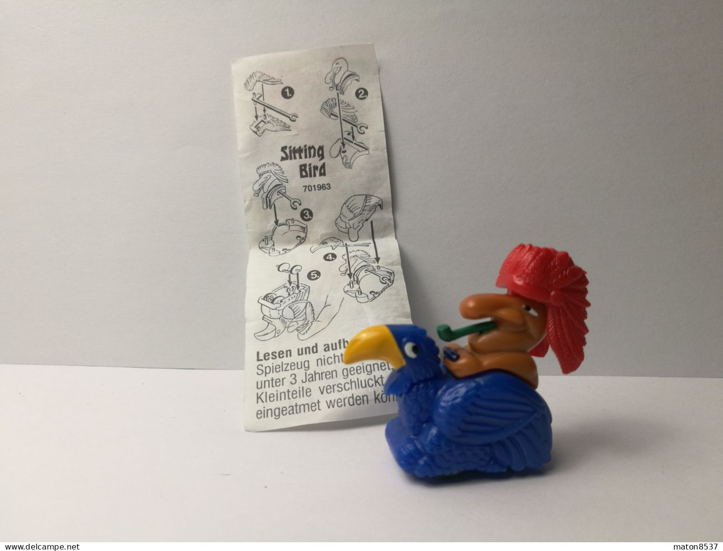 Kinder : 701963  Ein Tierischer Ausflug 1996 - Sitting Bird + BPZ - Steckfiguren