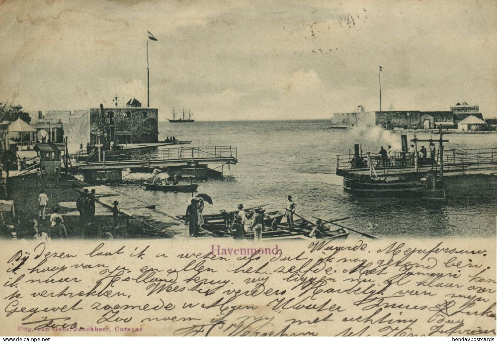 Curacao, W.I., WILLEMSTAD, Harbour Mouth (1903) Gebr. Jonckheer Postcard - Curaçao