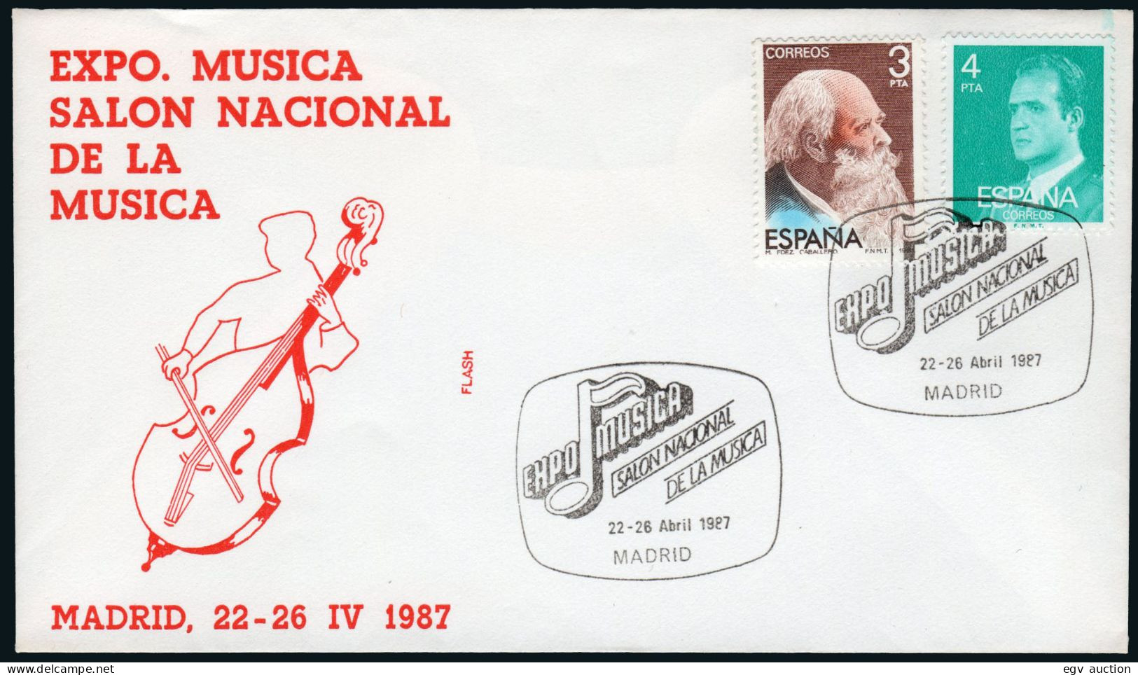 Madrid - Edi O 2391+2651 - Mat "Expo Música 22/4/87 - Salón Nacional De La Música" - Cartas & Documentos