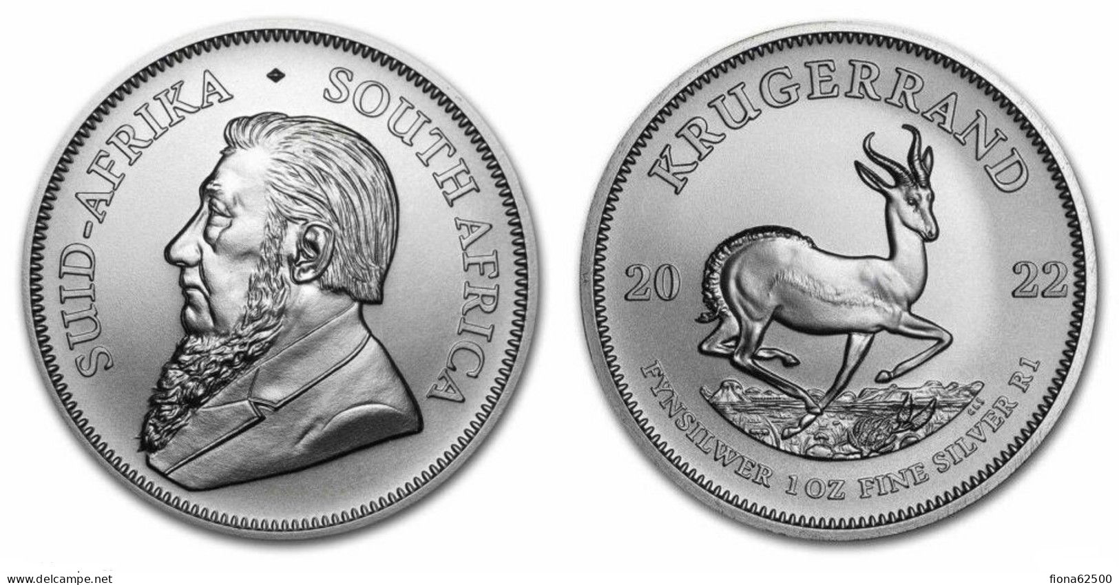 AFRIQUE DU SUD . KRUGERRAND . 1 ONCE ARGENT 2022 . - Afrique Du Sud