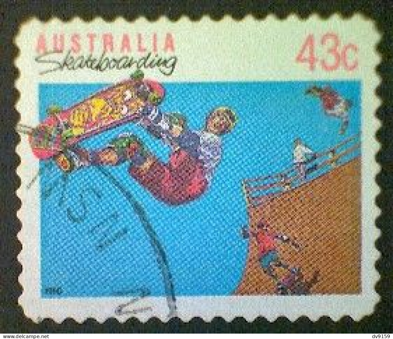 Australia, Scott #1186a, Used (o), 1991, Australian Sports: Skateboarding, SDC 11½, 43¢, Multicolored - Usati