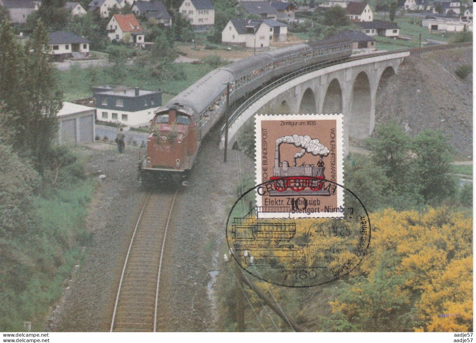 Germany Deutschland 150 Jahre Eisenbahnen + Elektr. Zugbetrieb Stuttgart - Nürmberg 14-05-1985 - Trains