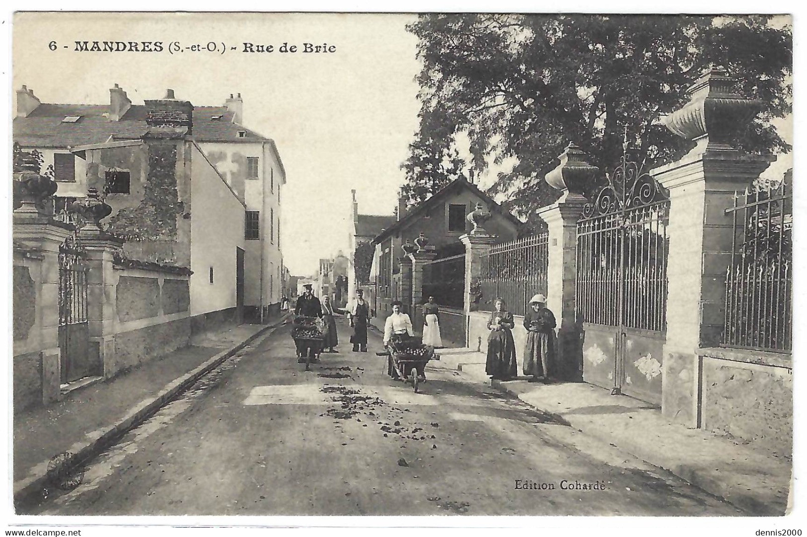 MANDRES (94) - Rue De Brie - BELLE ANIMATION - Ed. Cohardé - Mandres Les Roses