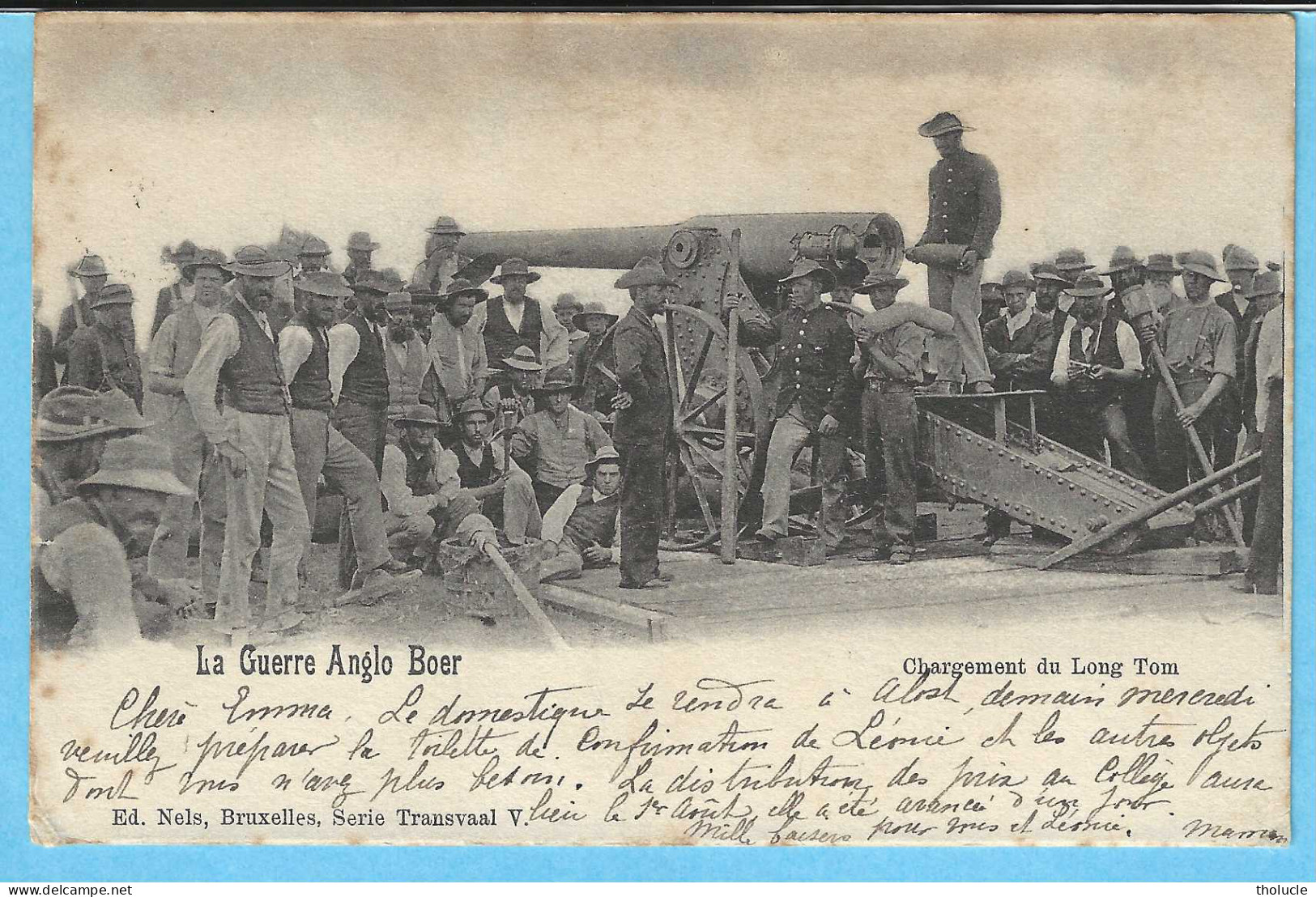 La Guerre Des Boers-Anglo-Boer-Transvaal-Afrique Du Sud-South Africa-War-Chargement Du Long Tom-Canon-1900 - Südafrika