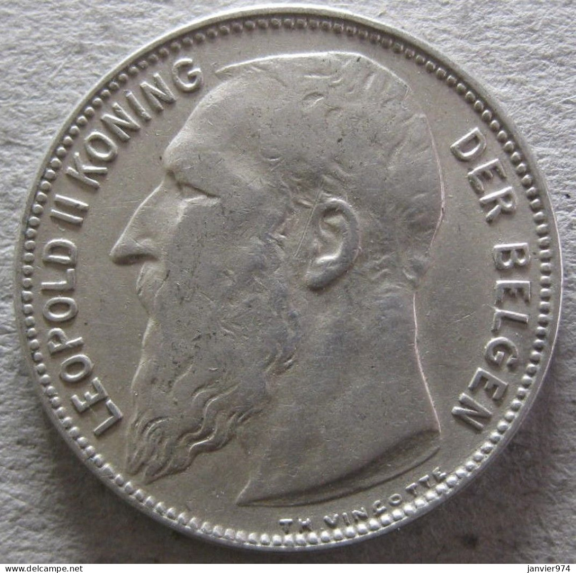 Belgique. 1 Franc 1909 Léopold II, Légende Flamand , En Argent, Superbe - 1 Frank