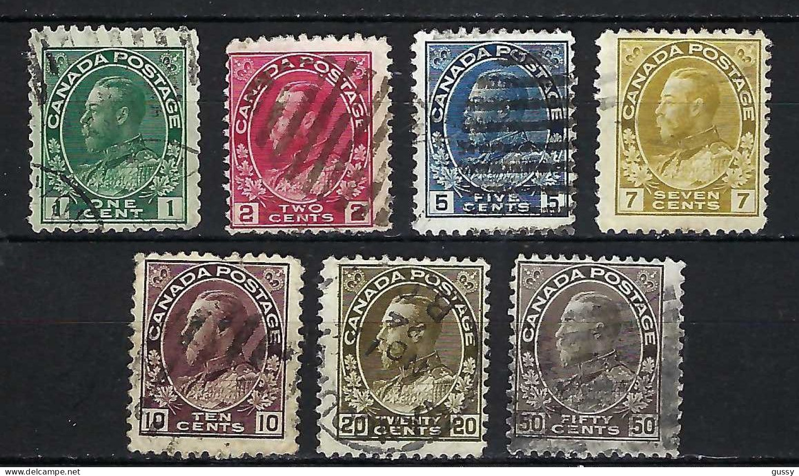 CANADA Ca.1911-16: Les Y&T 93-99 Obl. - Gebruikt