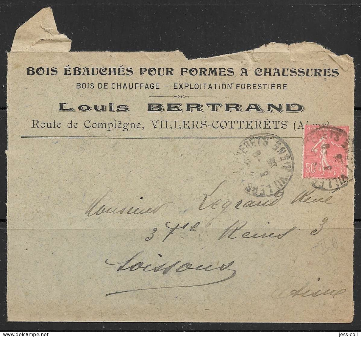 Yvert 199 50 C Rouge Type IIA - Seul Sur Lettre Du 3 Septembre 1928 - 1903-60 Semeuse Lignée