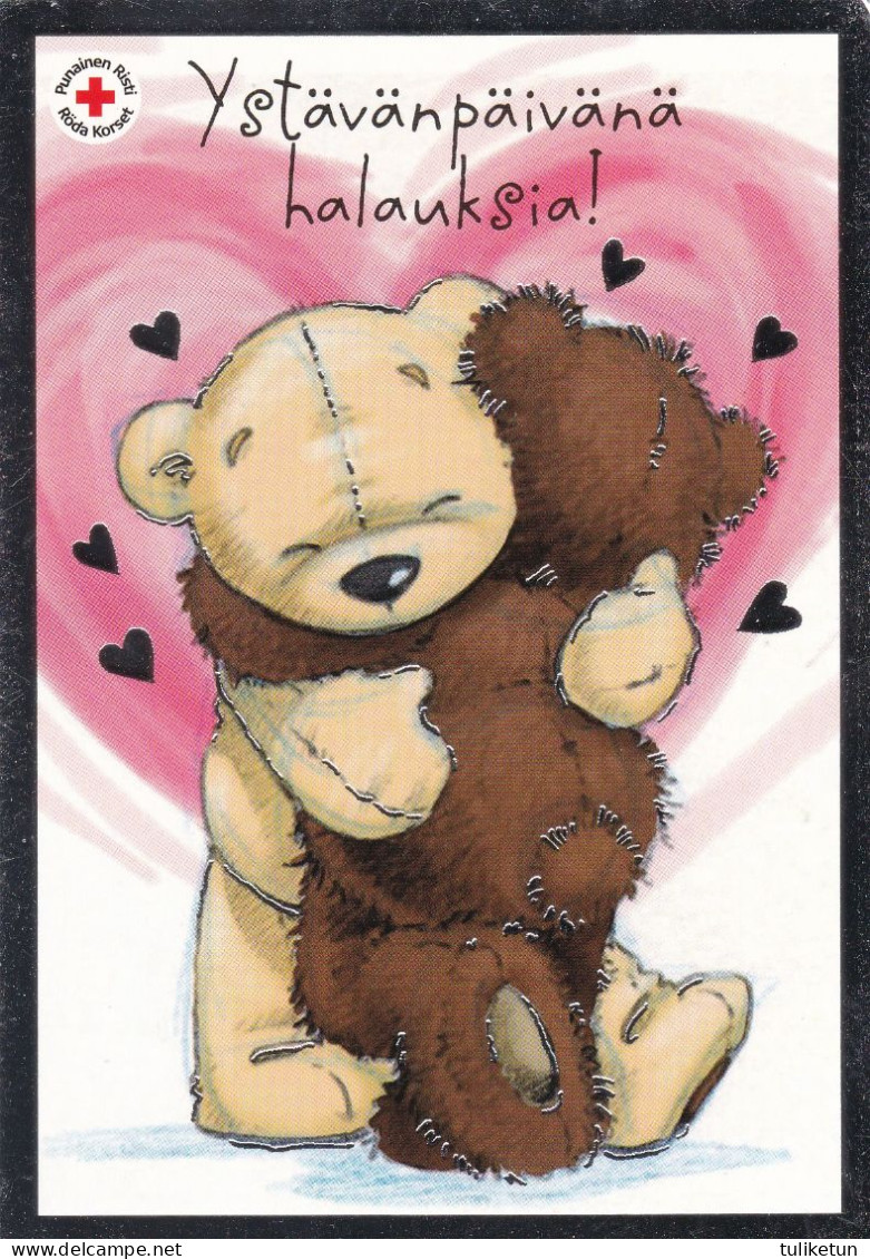 Postal Stationery - Teddy Bears Hugging Together - Red Cross 2012 - Suomi Finland - Postage Paid - Ganzsachen