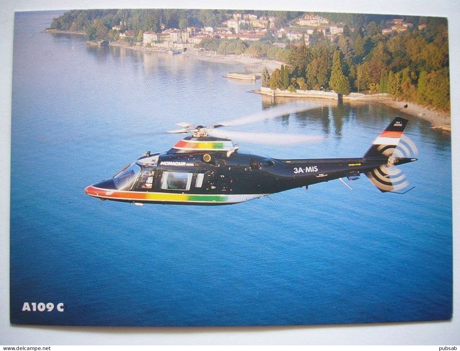 Avion / Airplane / AGUSTA / Helicopter / A109C / Stamp Milano Centro : 6.6.1990 - Elicotteri