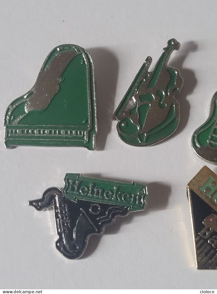 PINS PIN BIERE BEER BIER HEINEKEN MUSIQUE COLLECTION 7 PINS