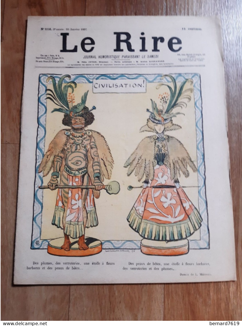 Journal Humoristique - Le Rire N°116 -   Annee 1897 - Dessin De L Metivet - Huard - 1850 - 1899