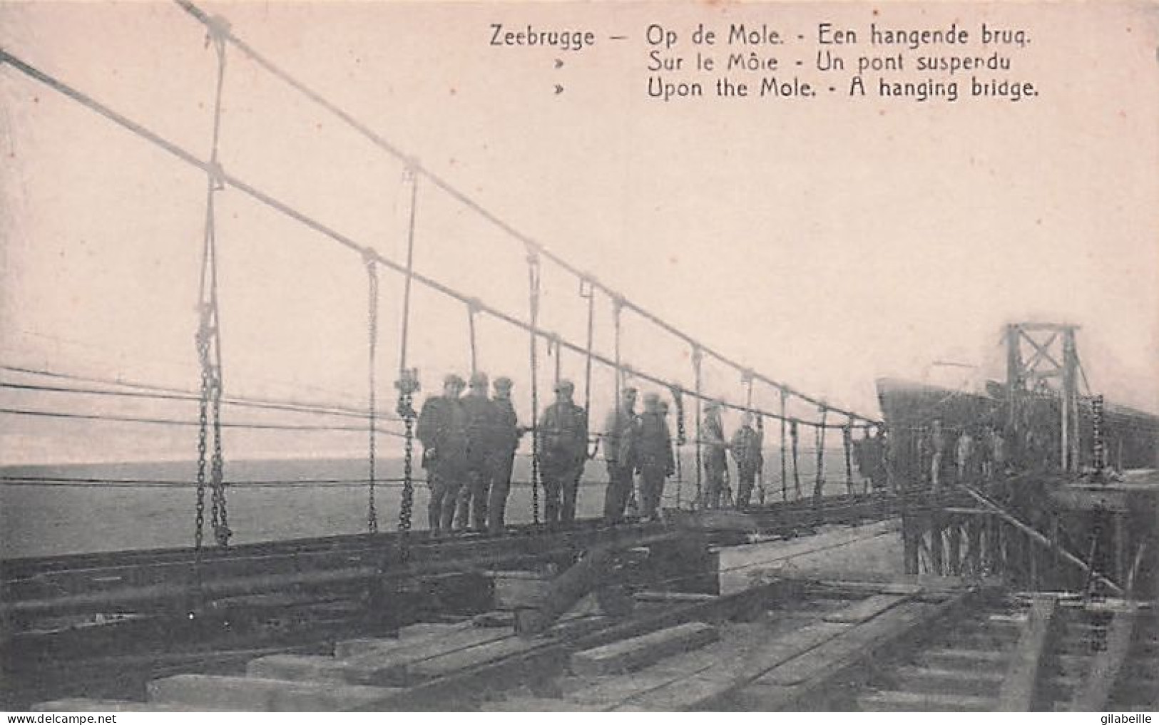 ZEEBRUGGE - Sur Le Môle - Un Pont Suspendu - Op De Mole - Een Hangende Bruq - Zeebrugge