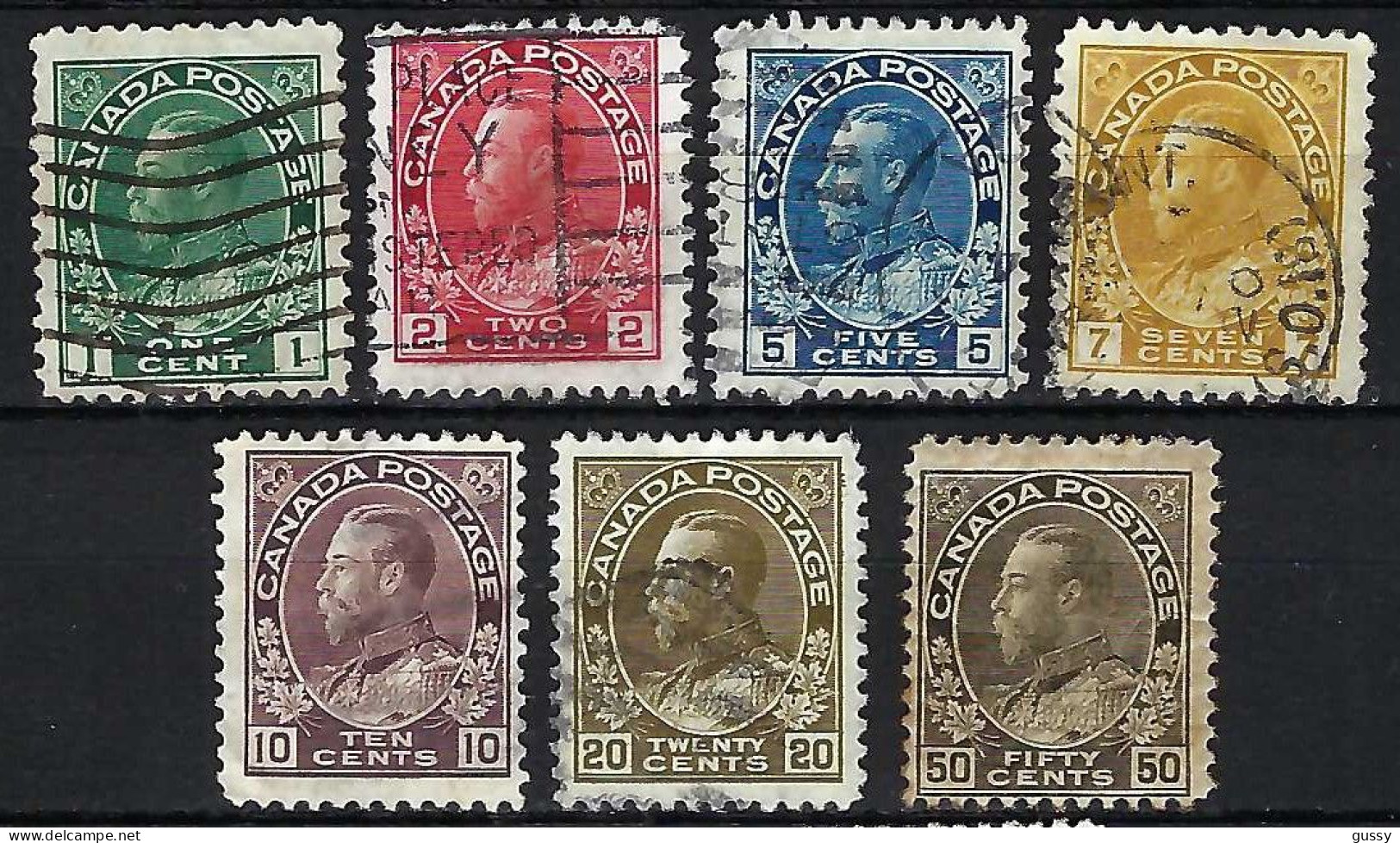 CANADA Ca.1911-16: Les Y&T 93-99 Obl. - Used Stamps