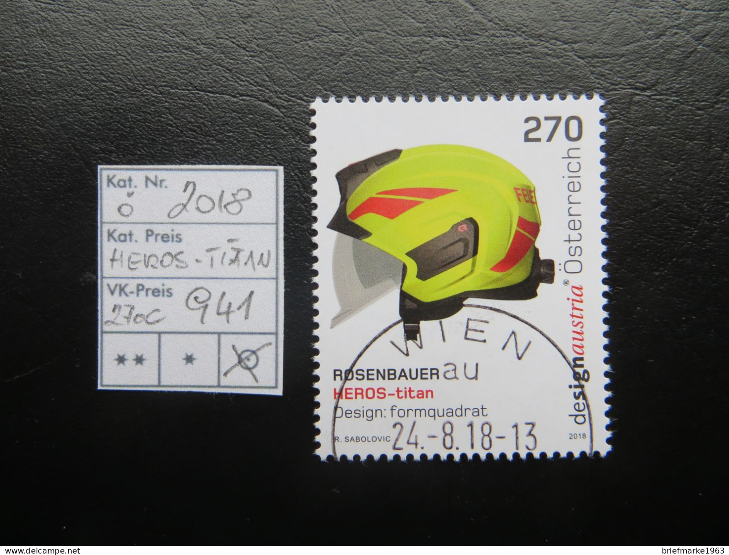 2018  " Heros Titan " 270C,  Vollstempel WIEN   LOT 941 - Oblitérés