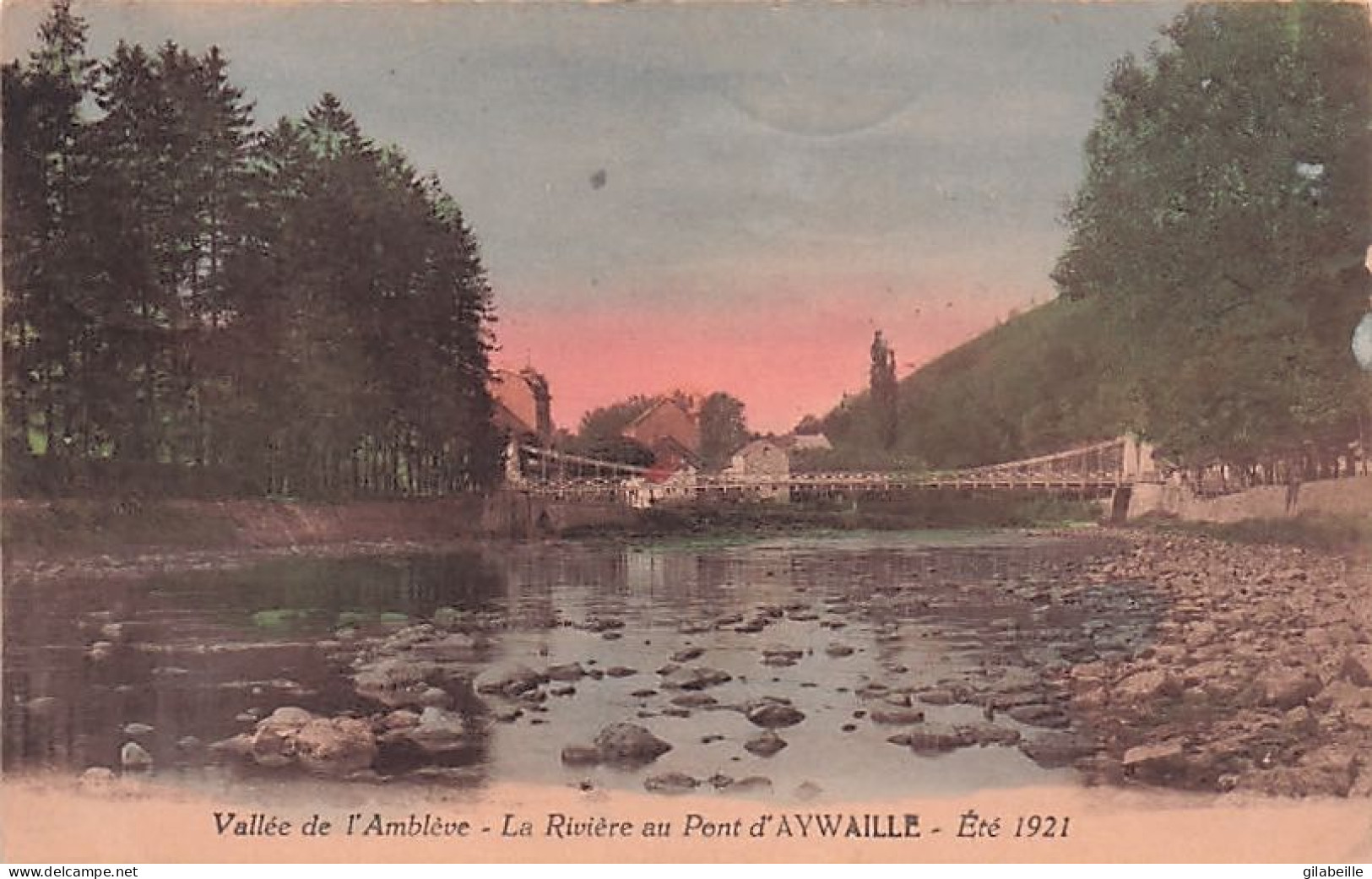 Vallée De L'Amblève -  La Rivière Au Pont D'Aywaille -  Eté 1921 - Aywaille