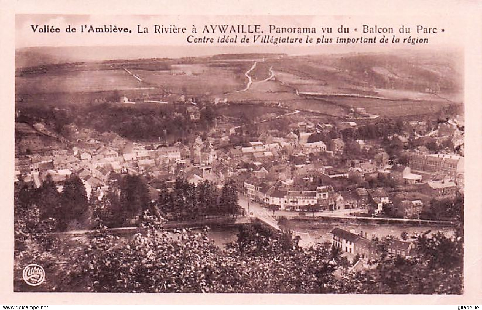 Vallée De L'Ambleve - La Riviere A AYWAILLE - Panorama Vu Du " Balcon Du Parc " - Aywaille