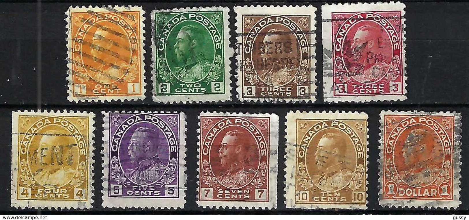 CANADA Ca.1918-25: Lot D' Obl. - Usados