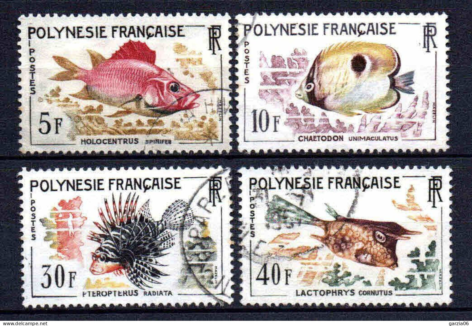 Polynésie - 1962 - Poissons - N° 18 à 21 - Oblit - Used - Usados