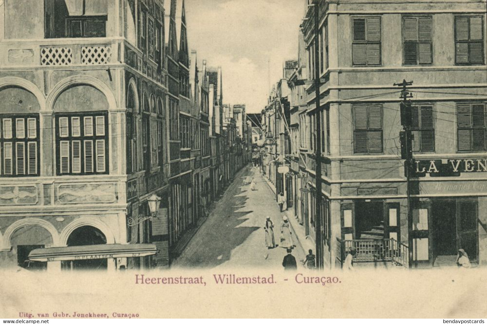 Curacao, W.I., WILLEMSTAD, Heerenstraat (1900s) Gebr. Jonckheer Postcard - Curaçao