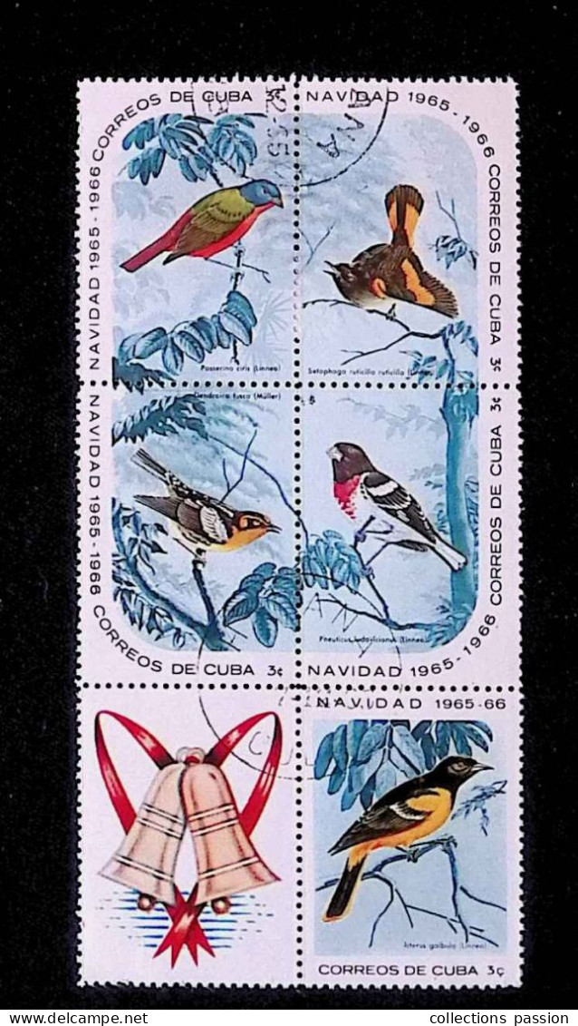 CL, Blocs-feuillets, Block, Cuba, 1965-1966, Navidad, Oiseaux, 2 Scans - Blokken & Velletjes