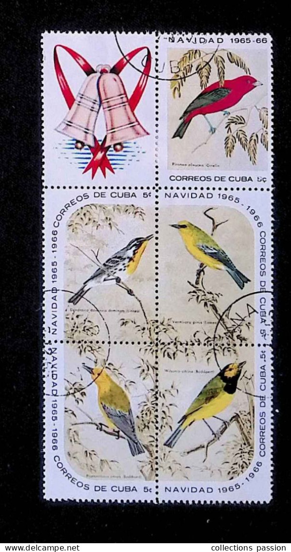 CL, Blocs-feuillets, Block, Cuba, 1965-1966, Navidad, Oiseaux, 2 Scans - Blocks & Kleinbögen