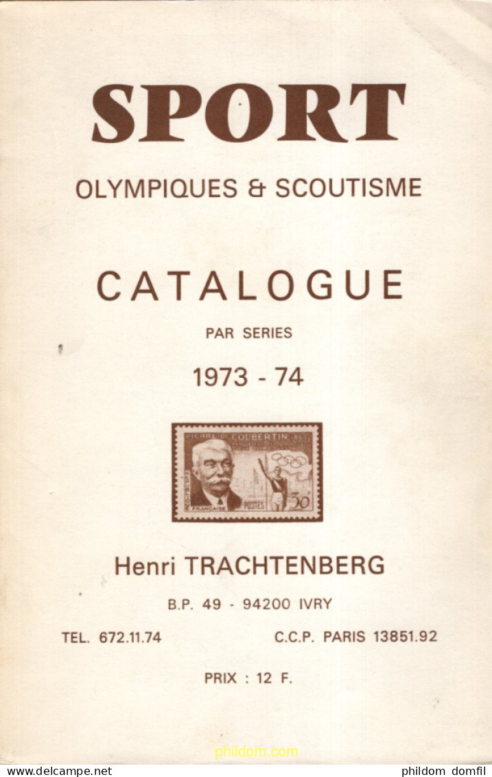 Sport Olympiques & Scoutisme Catalogue Par Series 1973-74 - Temáticas