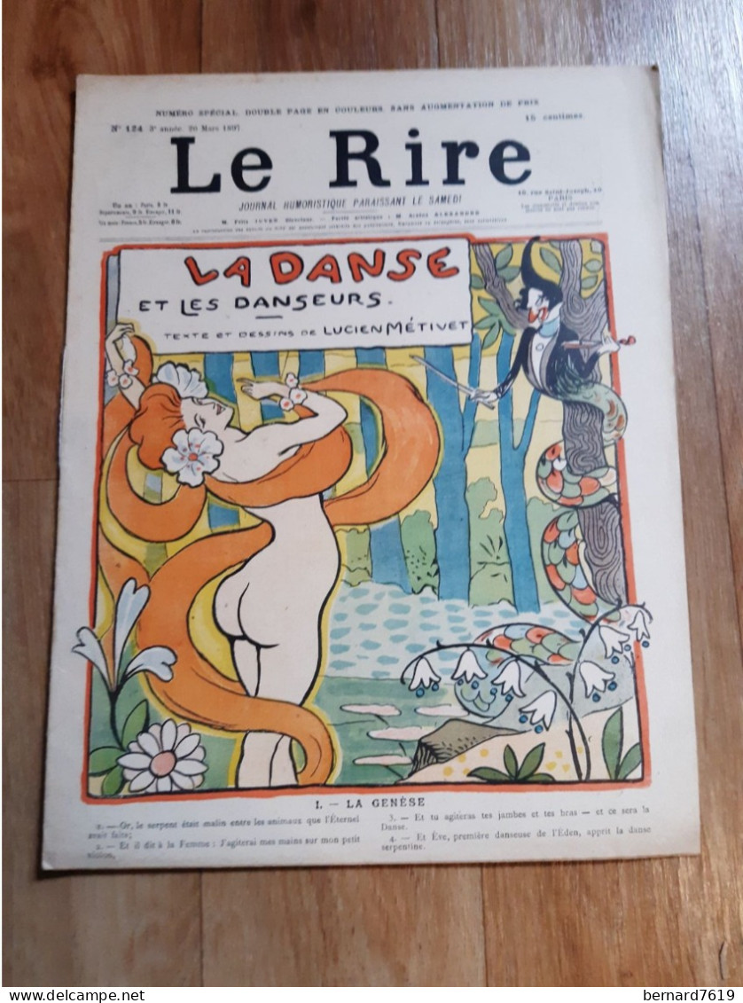 Journal Humoristique - Le Rire N°124 Special -   Annee 1897 - Dessin De Lucien Metivet - La Danse Et Les Danseurs - 1850 - 1899