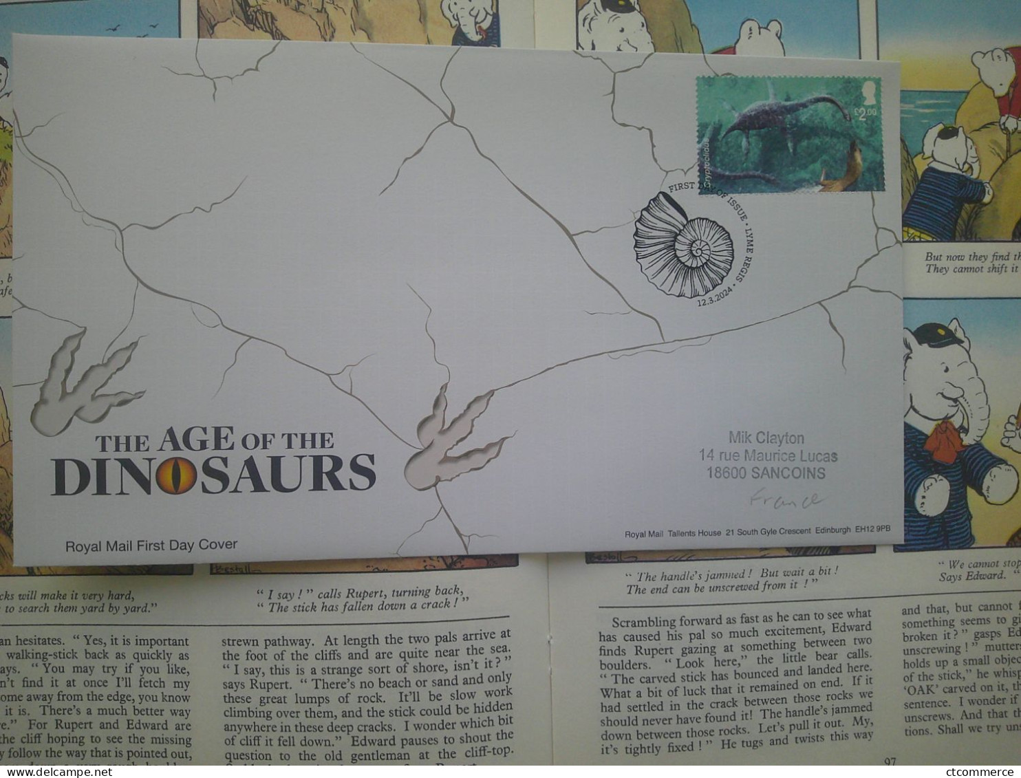 12 Covers Avec Stamps The Age Of The Dinosaurs, 12 Enveloppes Avec Timbres L'Âge Des Dinosaures, FDC - 2021-... Ediciones Decimales