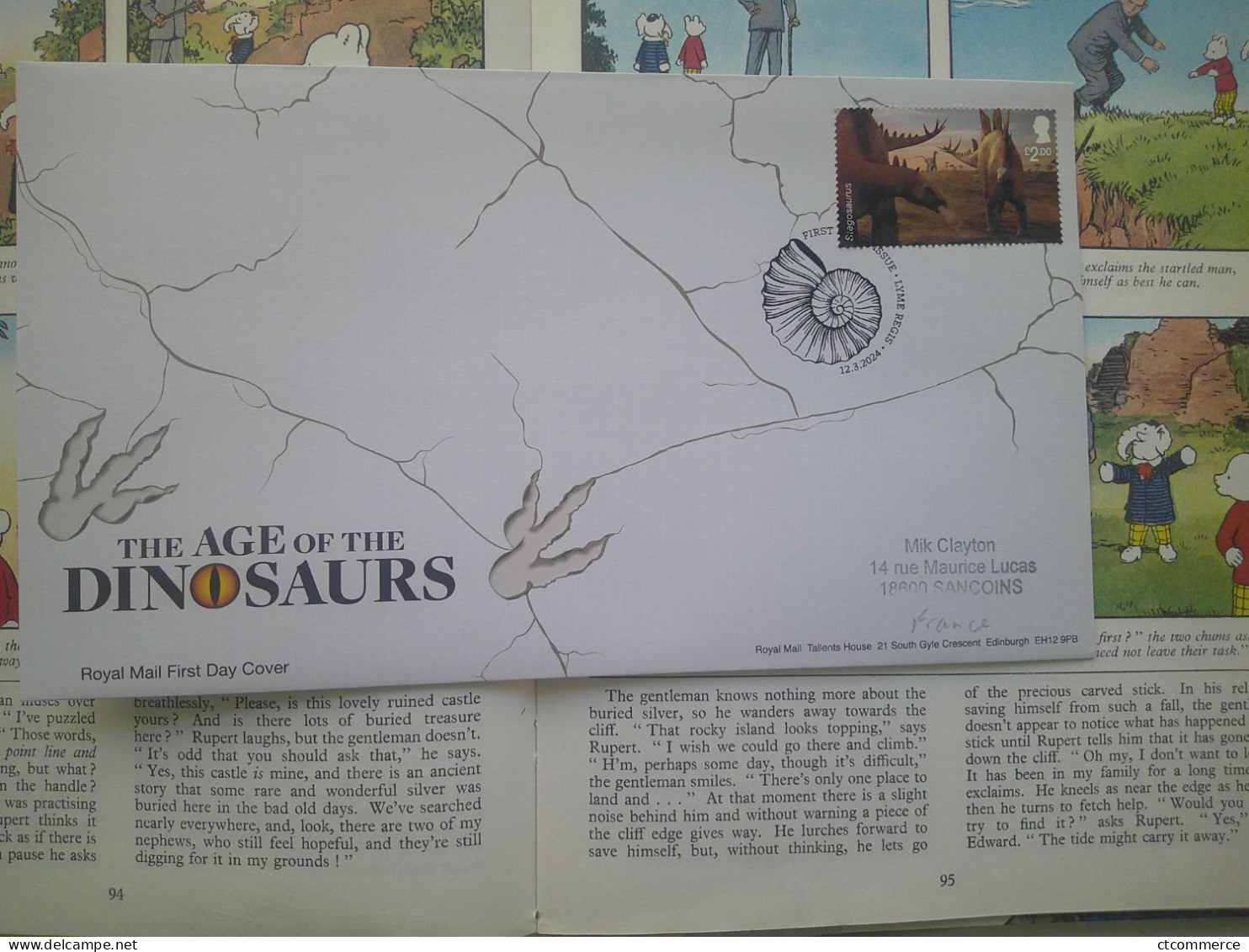 12 Covers Avec Stamps The Age Of The Dinosaurs, 12 Enveloppes Avec Timbres L'Âge Des Dinosaures, FDC - 2021-... Ediciones Decimales