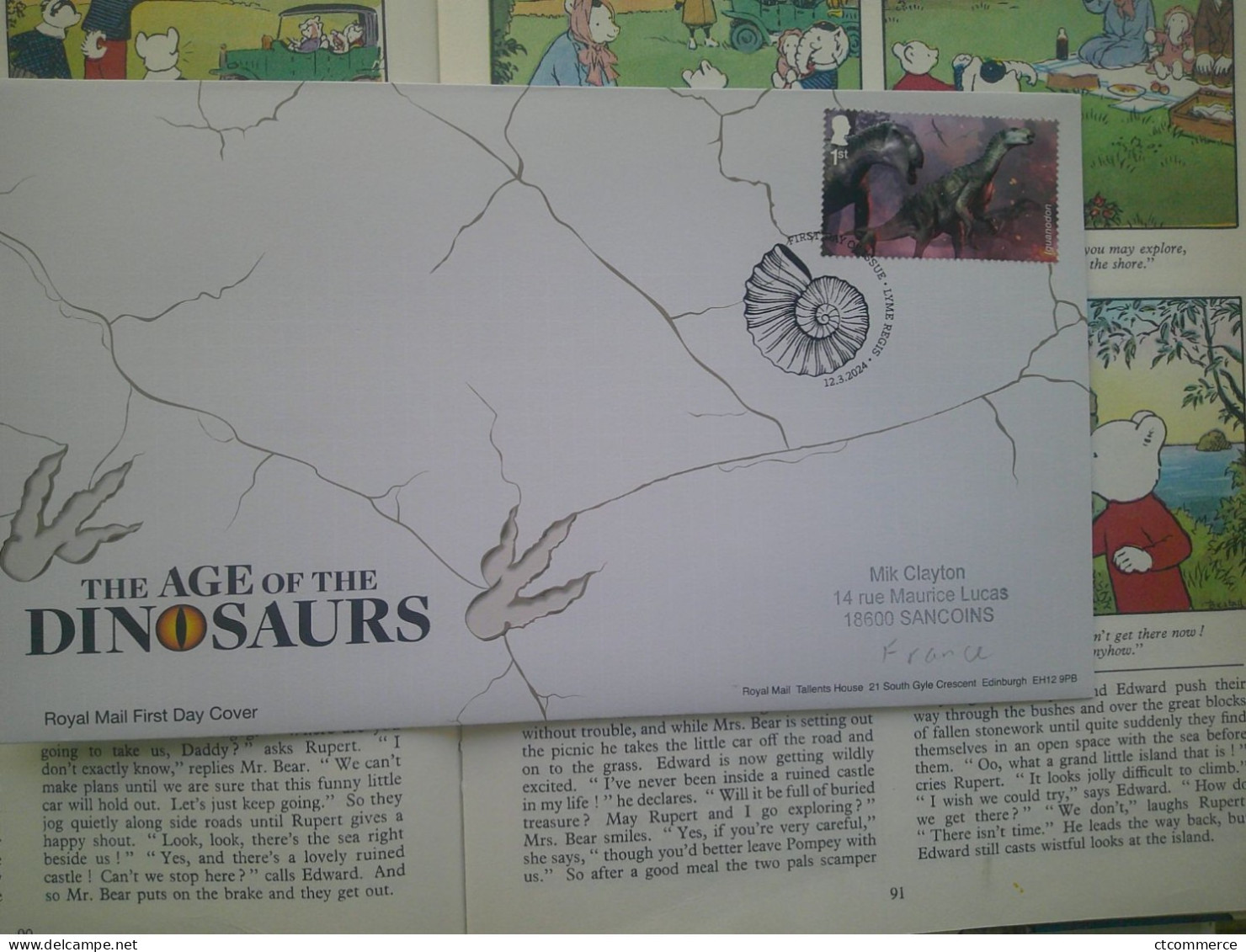 12 Covers Avec Stamps The Age Of The Dinosaurs, 12 Enveloppes Avec Timbres L'Âge Des Dinosaures, FDC - 2021-... Ediciones Decimales