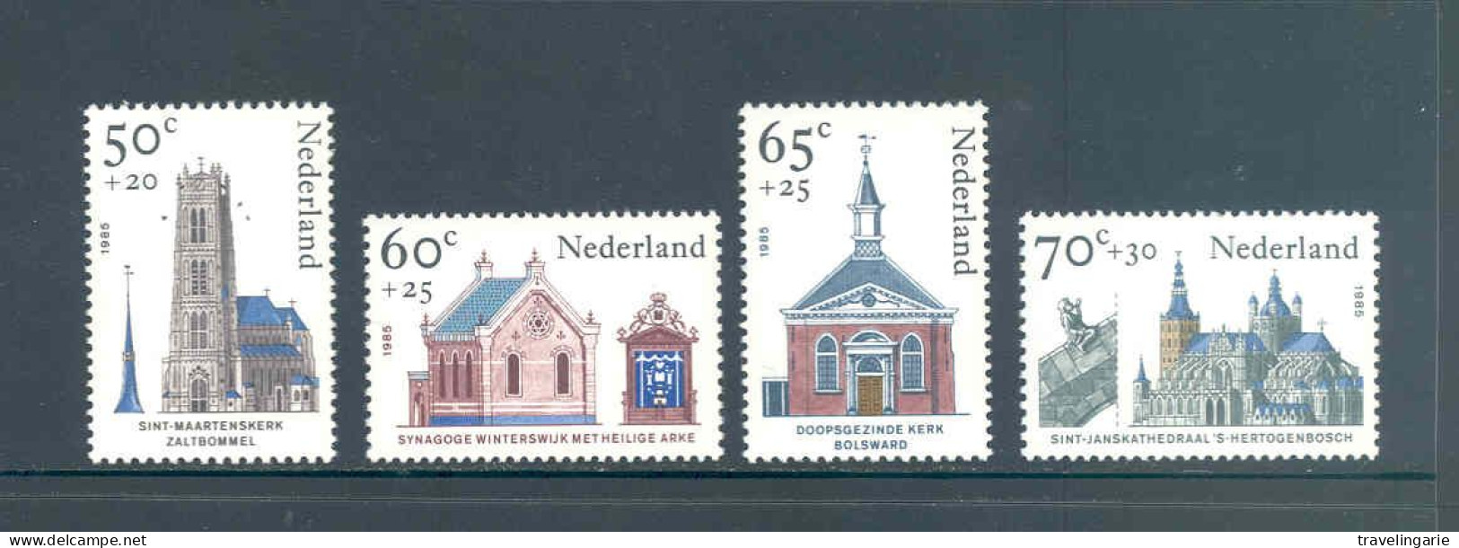 Netherlands  1985 Churches Eglises MNH ** Yvert 1236/39 NVPH 1324/27 - Iglesias Y Catedrales