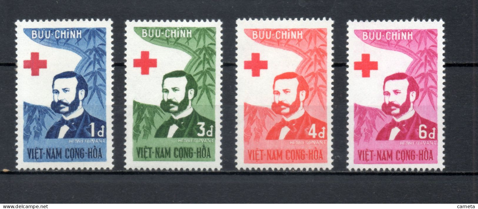 VIETNAM DU SUD   N° 138 à 141    NEUFS SANS CHARNIERE COTE 5.00€    DUNANT CROIX ROUGE - Vietnam