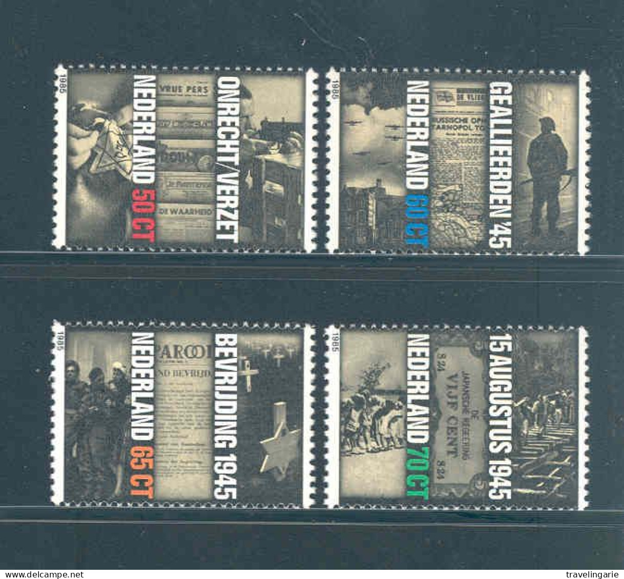 Netherlands 1985 Resistance Et Liberation MNH ** Yvert 1240/43 NVPH 1329/31 - Nuovi