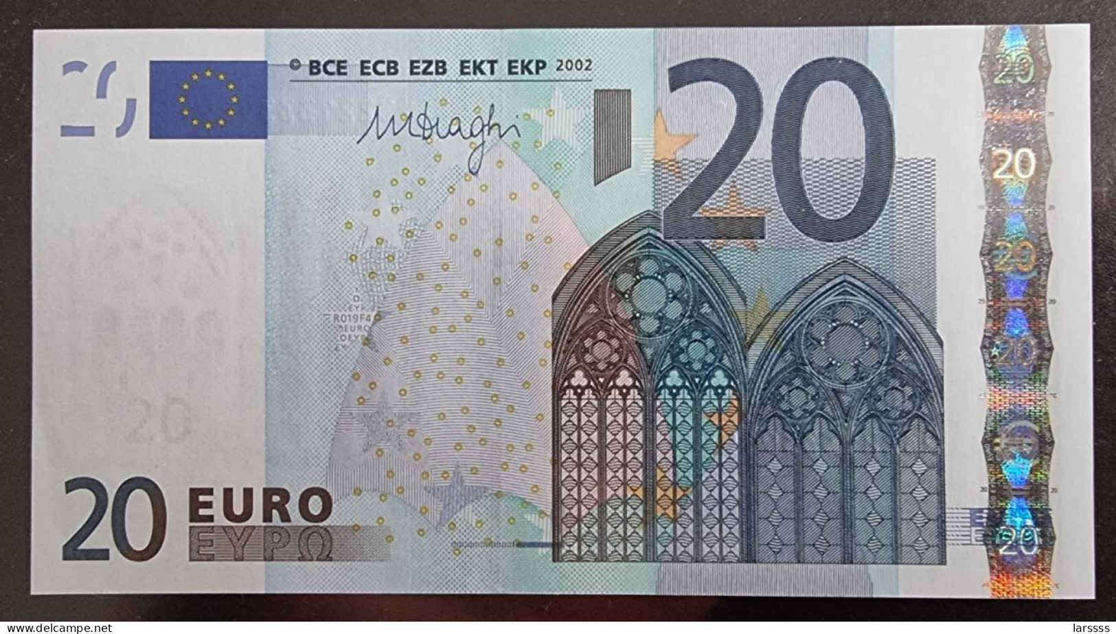 1 X 20€ Euro Draghi  R019F4 P32213339191 - UNC Netherlands / Holland - 20 Euro