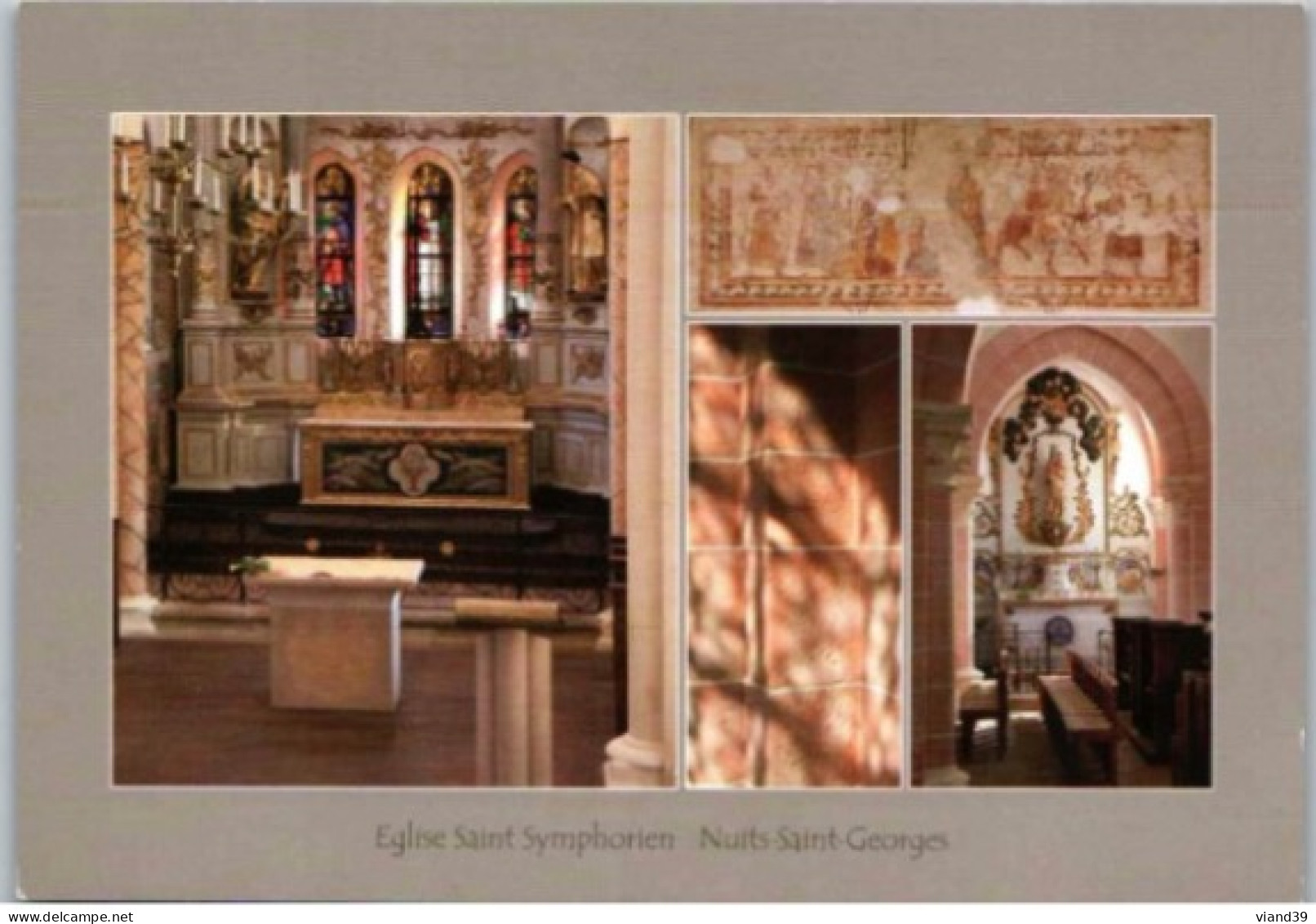 Eglise Saint Symphorien : Choeur Rénove; Peinture Murale, Maitre Autel  Photos Jean Louis Bernuy.     Non Circulée - Nuits Saint Georges