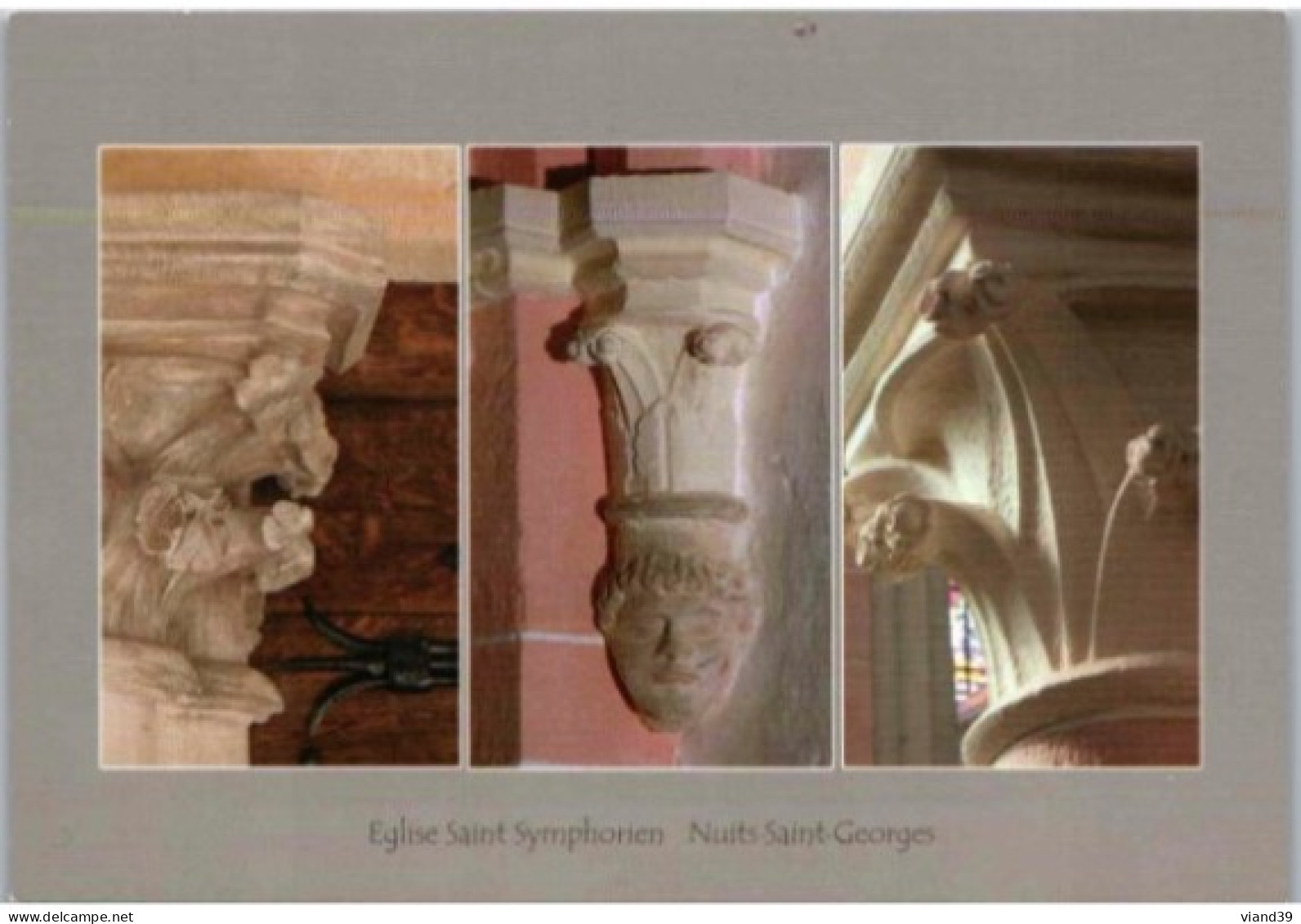 Eglise Saint Symphorien : Chapiteau Du Porche Et Nef, Culot Historié Nef  Photos Jean Louis Bernuy.  Non Circulée - Nuits Saint Georges