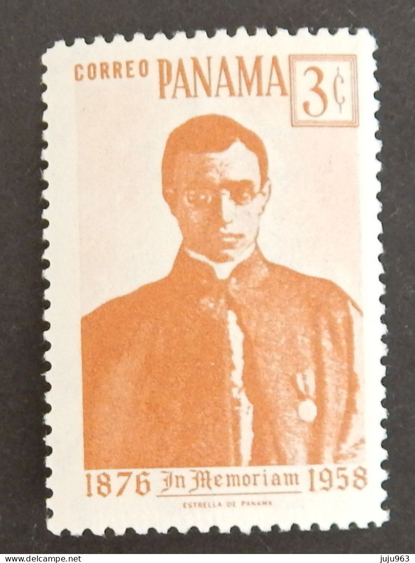 PANAMA YT 322 NEUF*MH "PAPE PIE XII" ANNÉE 1958 - Panama