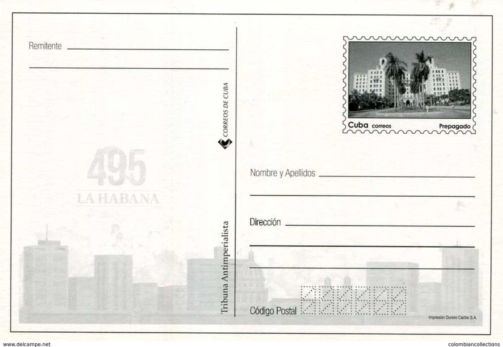 Lote PEP1115, Cuba, Entero Postal Stationery, La Habana 495 Años, 15-20, Museo De La Revolucion, Revolution Museum - Maximum Cards
